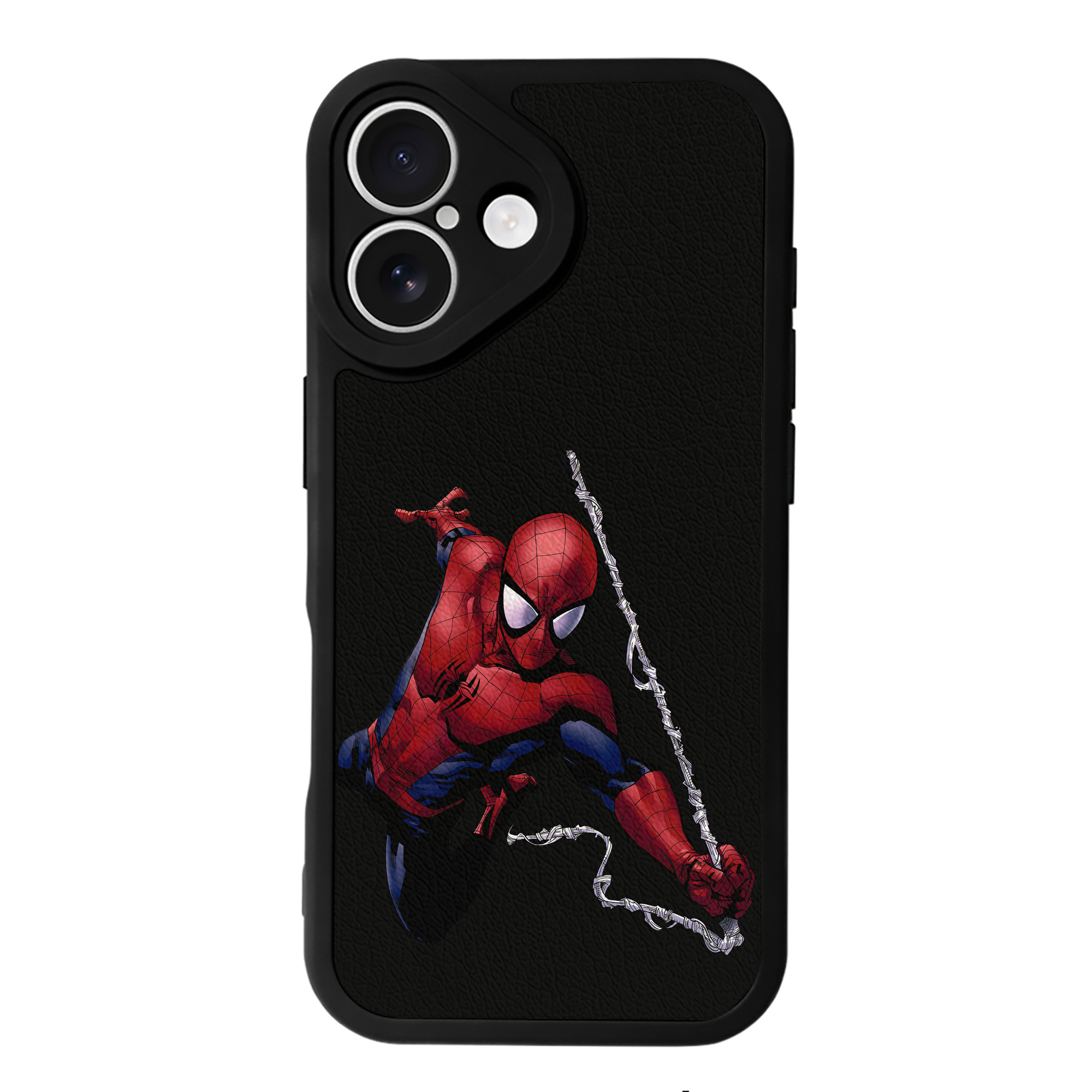 （画像用） Spider Man スパイダーマン 【iPhone 16シリーズ対応】シリコンスマホケース（レザー調） 材質：シリコン